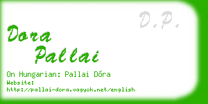 dora pallai business card